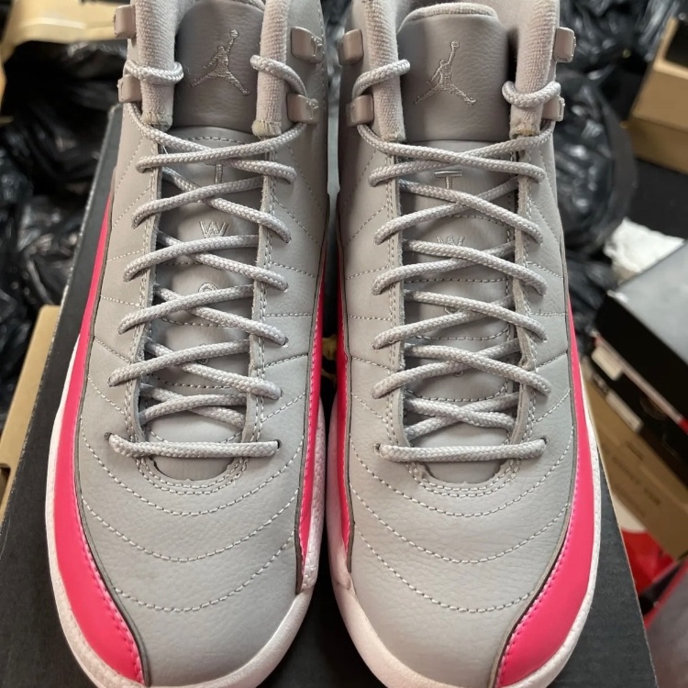 Jordan 12 grey wolf hyper pink